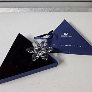 Swarovski Christmas Ornament 2008 Snowflake Crystal Starburst